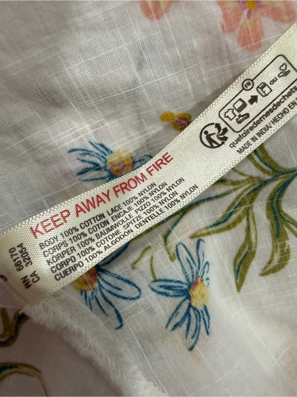 Anthropologie Floral Embroidered Lace Trim Midi Dress Cottagecore Size L Coastal - Picture 6 of 12